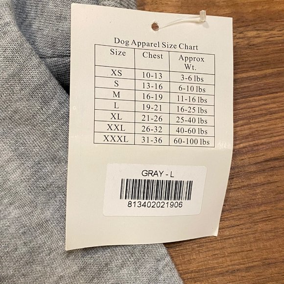 Baxterboo Pet Dog Hoodie Sweater | Athletic Gray - Picture 5 of 10